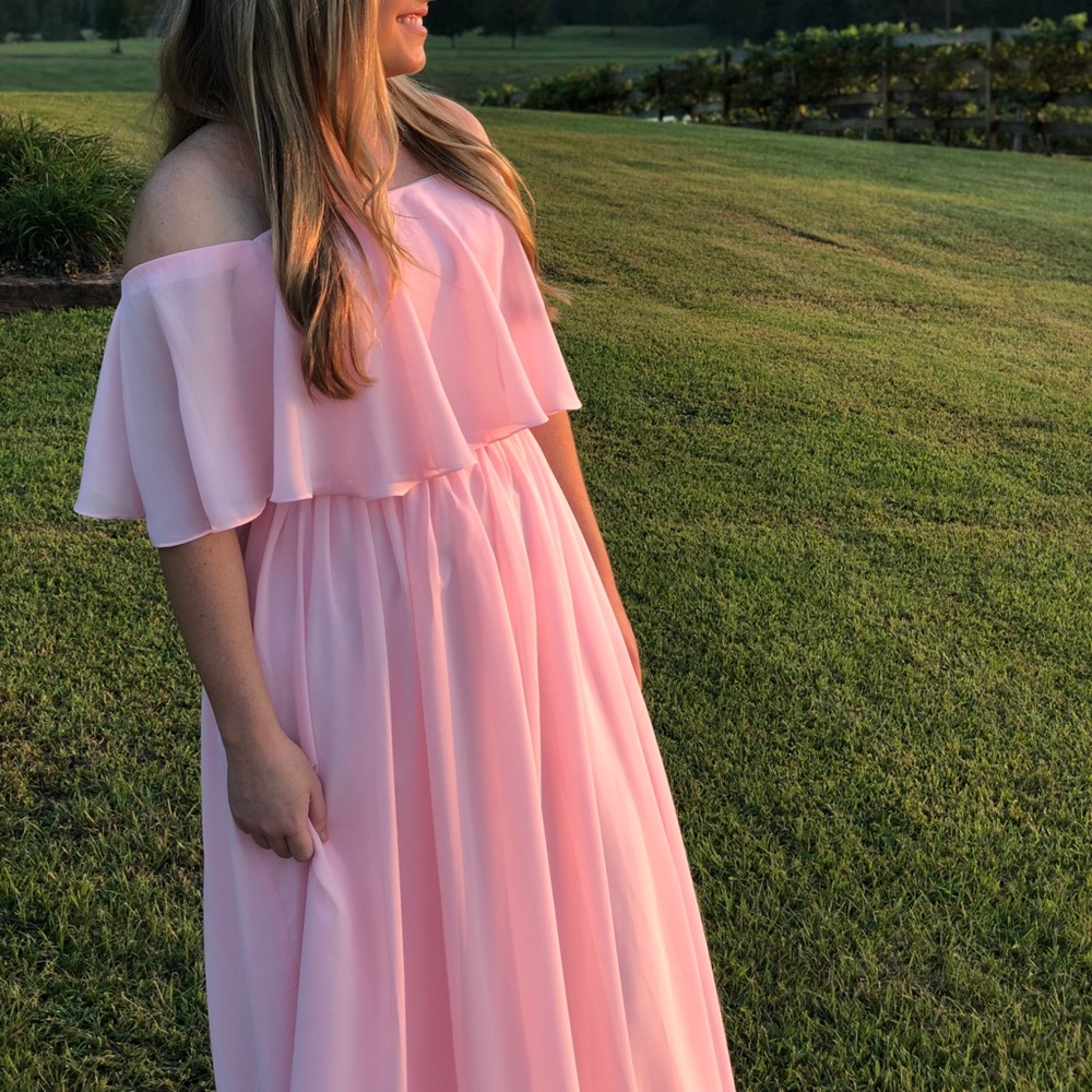 Tulle and Chantilly bridesmaid dress